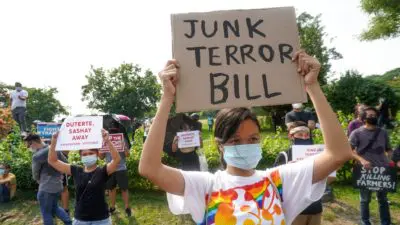 Protest against anti-terror law in the Philippines