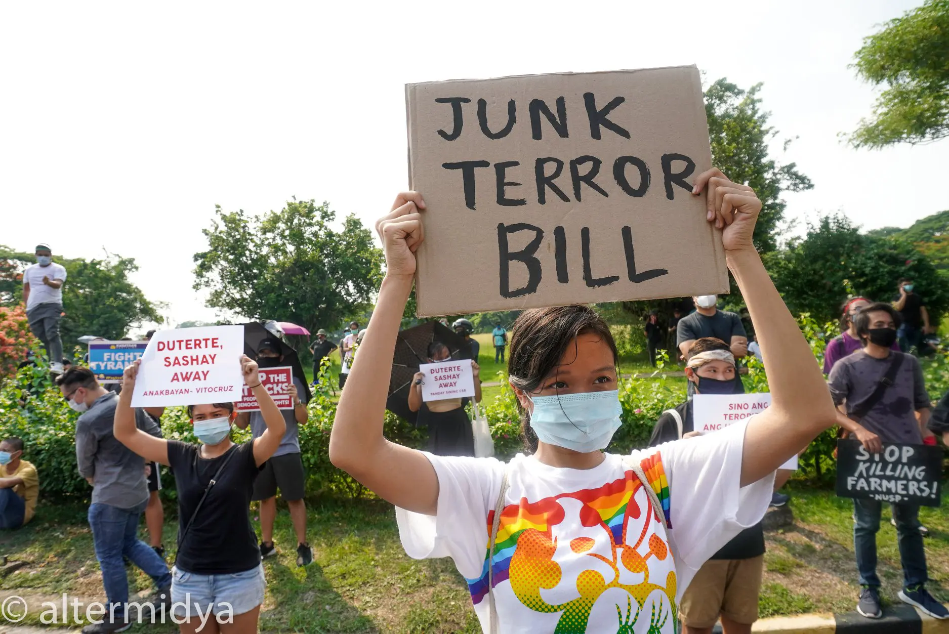 Protest against anti-terror law in the Philippines